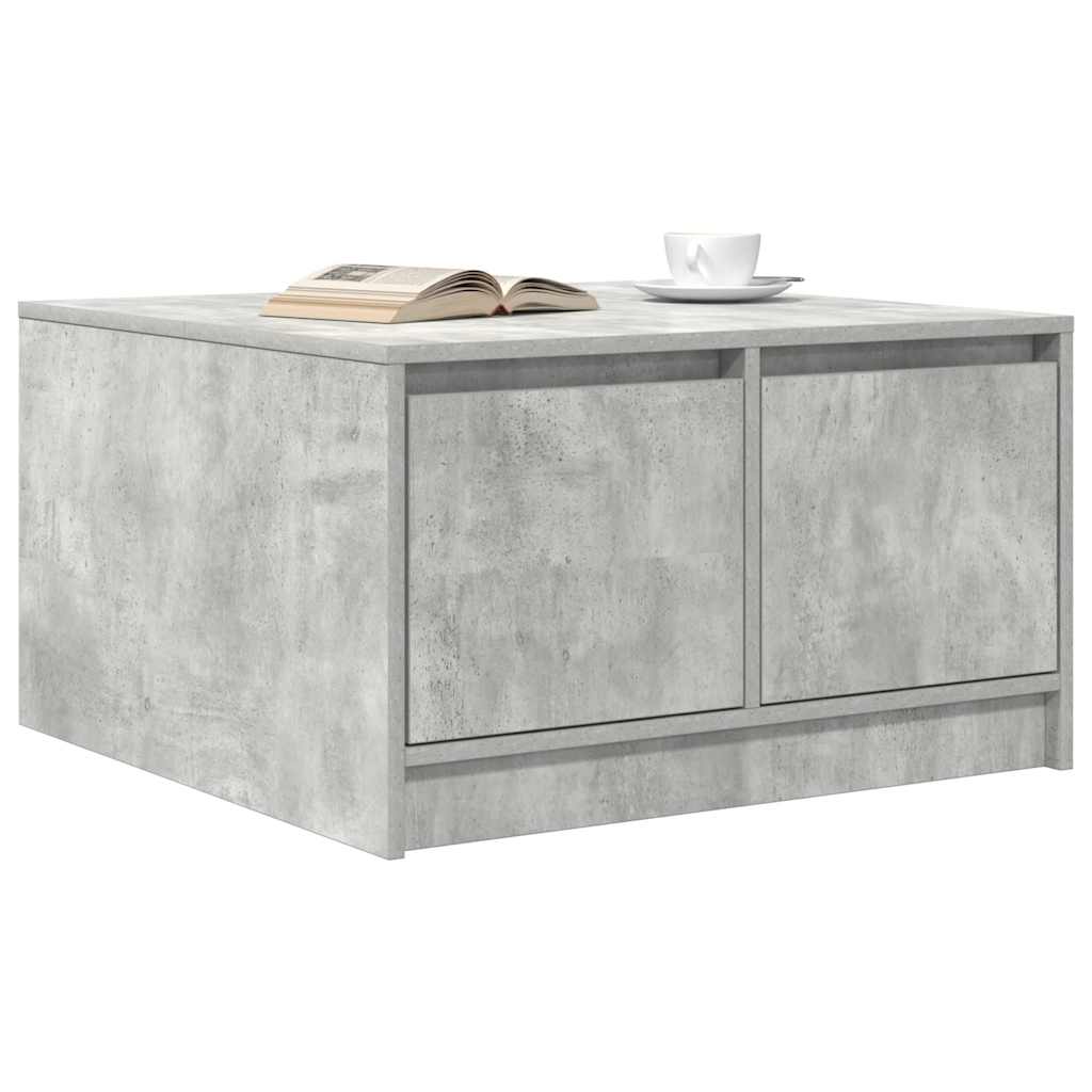 Coffee Table with Drawers Concrete Grey 70.5x70x40 cm
